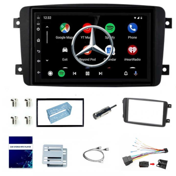 Radio auto Projack 2 DIN Android Auto Bluetooth CarPlay negru 7inch