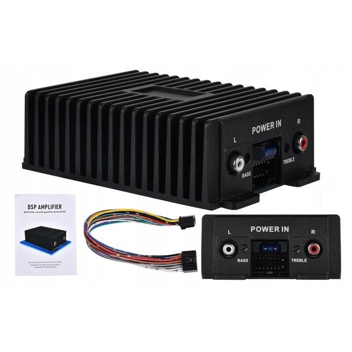 Amplificator DSP Projack 4 canale, USB, negru, 13.4x4.75x8cm