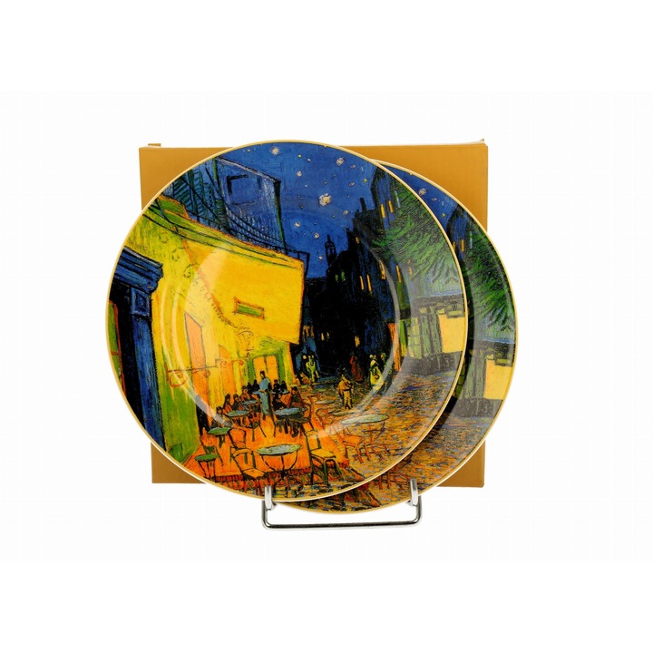 Set 2 farfurii desert Duo Terrace at Night multicolor 19.2cm