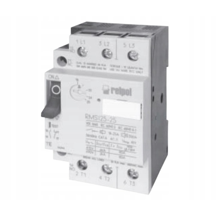 Comutator motor 3 poli Relpol 5-8A 86x54x72.5mm