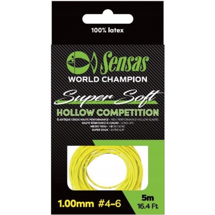 Guma Super Soft Hollow Sensas 5m negru 1,15mm