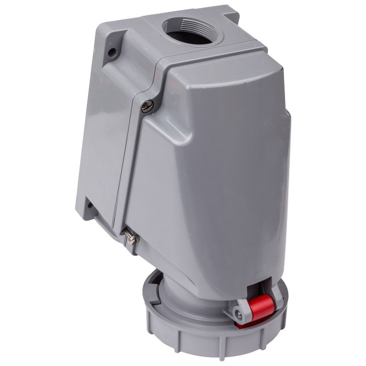 Priza fixa PCE GS634 63A 4P 400V rosu 6h IP67