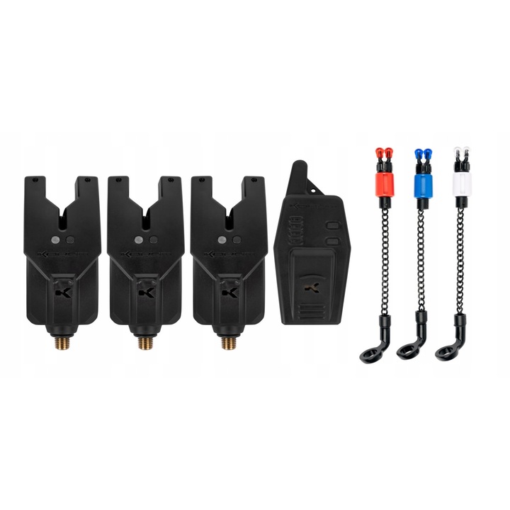 Set semnalizatoare pescuit Korum KRI 3+1, wireless, multicolor, 100m, compact
