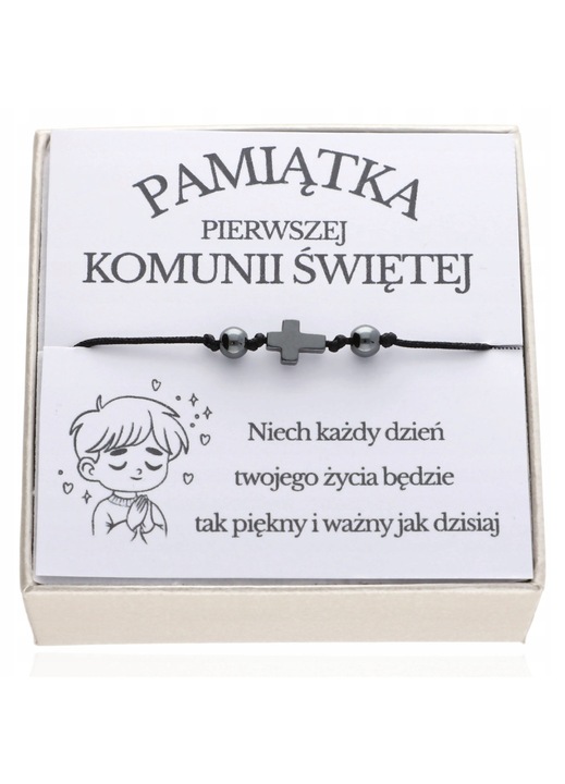 Детска гривна ArtWings, камък, за момчета, бяла