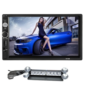 Mp 5 player 2 din si Straboscop Rou-Albastru(Pachet), ecran 7 inch, Bluetooth, USB, MIRRORLINK, telecomanda IR Mp 5 player 2 din si Straboscop Rou-Albastru(Pachet), ecran 7 inch, Bluetooth, USB, MIRRORLINK, telecomanda IR
