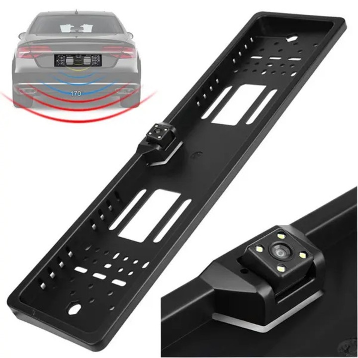 Suport numar auto cu camera marsarier IR vizibilitate nocturna unghi 170 IP68 antifog