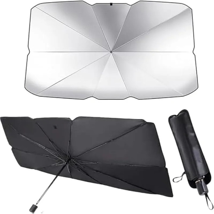 Parasolar auto pliabil umbrela, protectie UV, izolatie termica, universal, compact