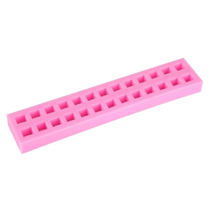 Forma prajituri silicon litere cub roz 26x5.3x2.1cm set