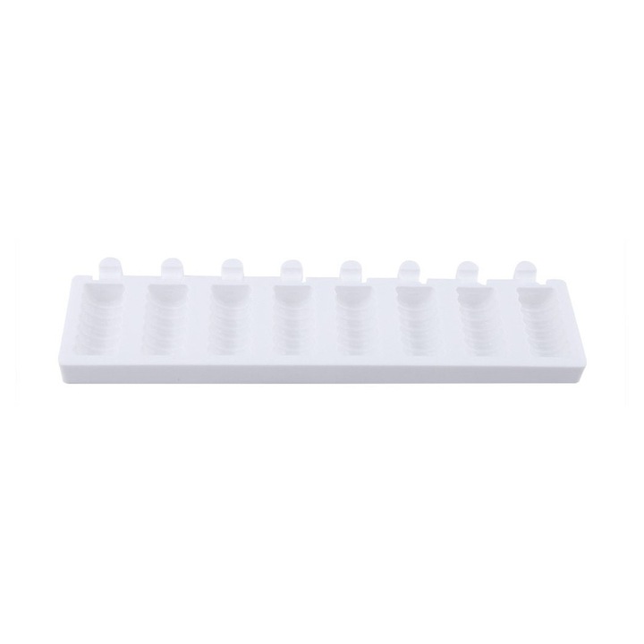 Forma silicon alb 8 cavitati pentru desert inghetata 20x15cm