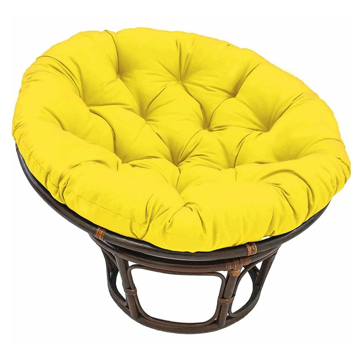 Perna rotunda pentru scaun Papasan, 60x60cm, confortabila, detasabila, multicolor