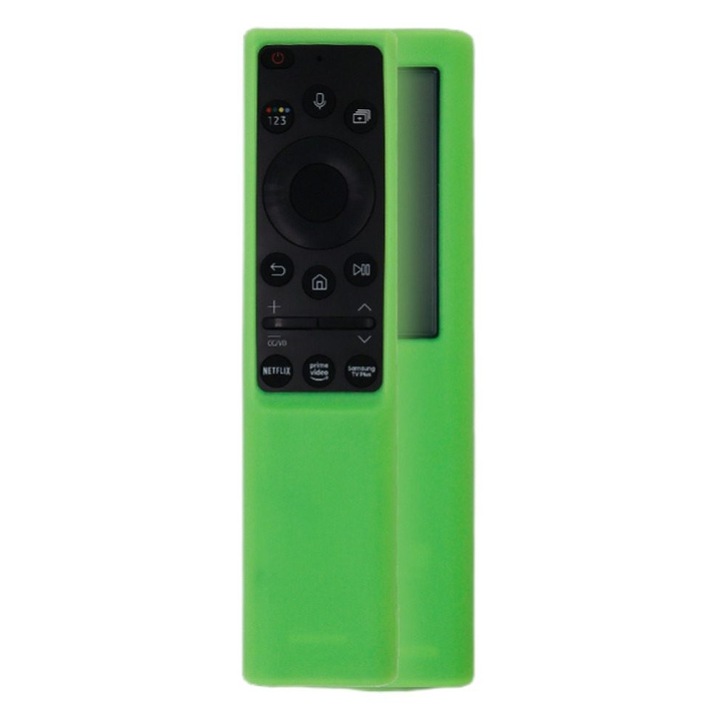 Husa siliconica telecomanda, verde fosforescent, 16x3.7x1.5cm