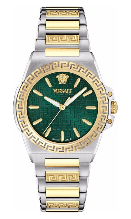 Ceas dama Versace VE0D00425 bicolor verde 38x10mm