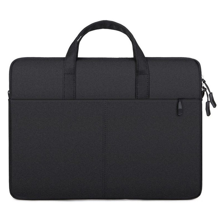 Geanta laptop 15.6 inch, negru, rezistenta la apa, cu curea ajustabila