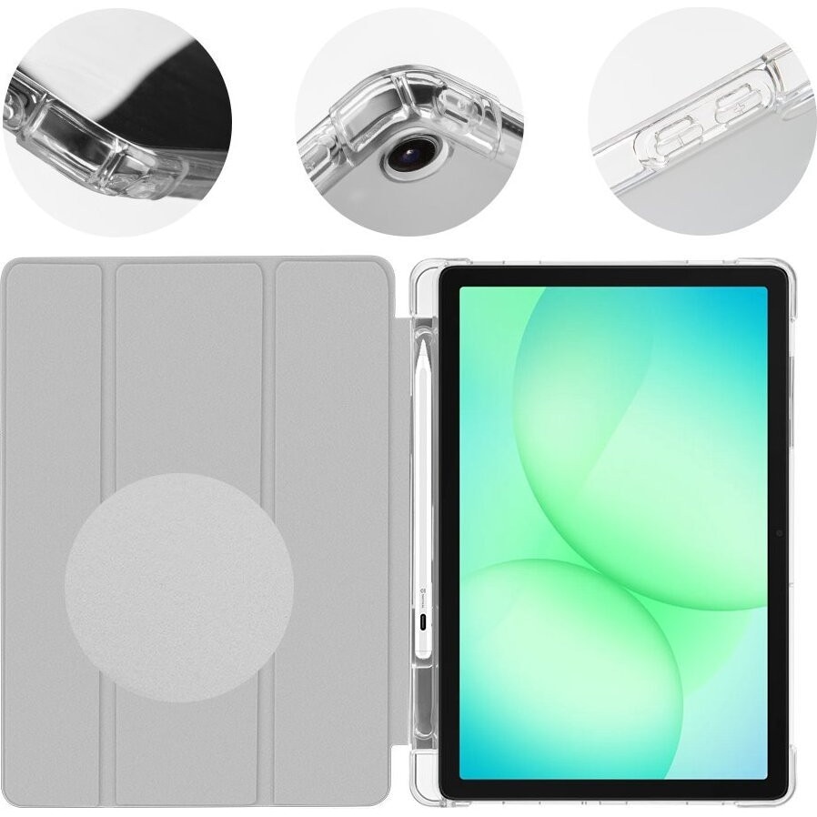 Husa tableta OBALME MistyTab, protectie, gri deschis, 11inch