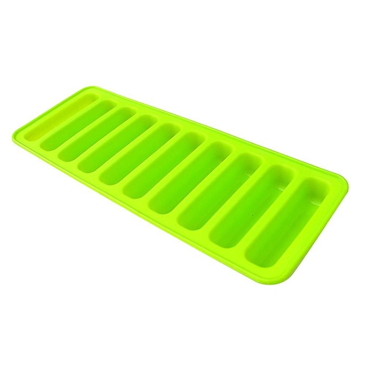 Forma silicon prajituri, 26x9.5x2.3cm, verde, flexibila