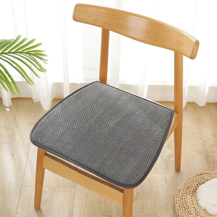 Perna scaun, model vintage gri, 45x45x1cm, cu suport antiderapant