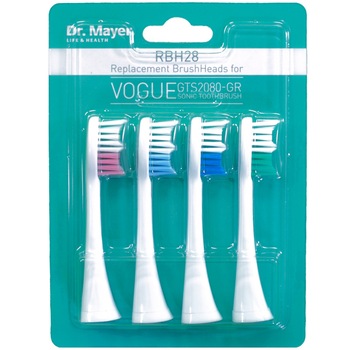 Capete periuta electrica Dr. Mayer Sonica 2080, 4 buc, Alb Capete periuta electrica Dr. Mayer Sonica 2080, 4 buc, Alb