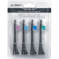 Set 4 rezerve Dr. Mayer RBH28-BK pentru periuta sonica Dr. Mayer GTS2080BK , negru