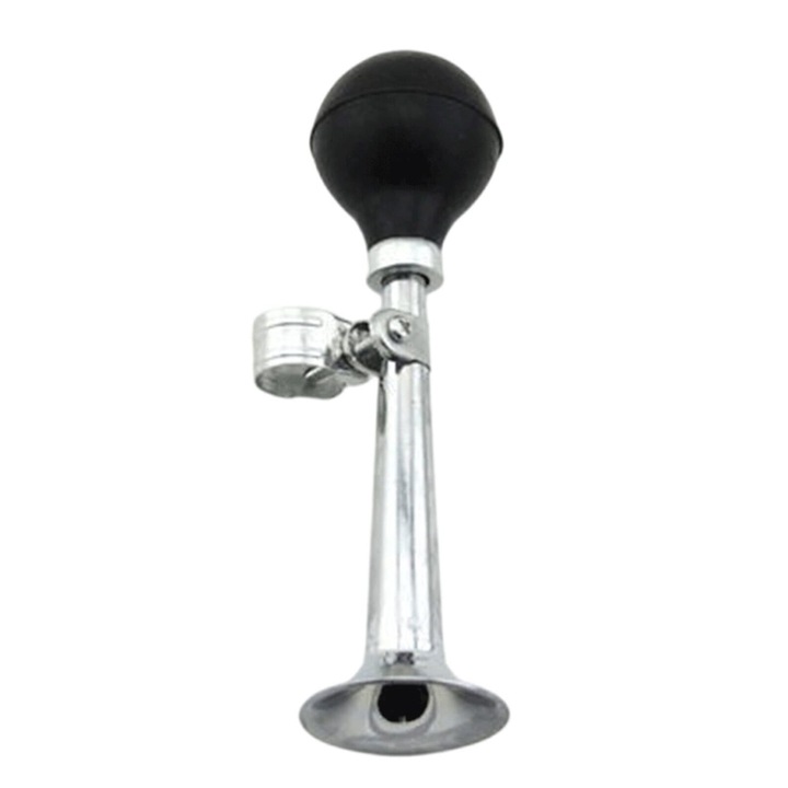 Sonerie bicicleta metalica cu silicon, argintiu, universal, durabila