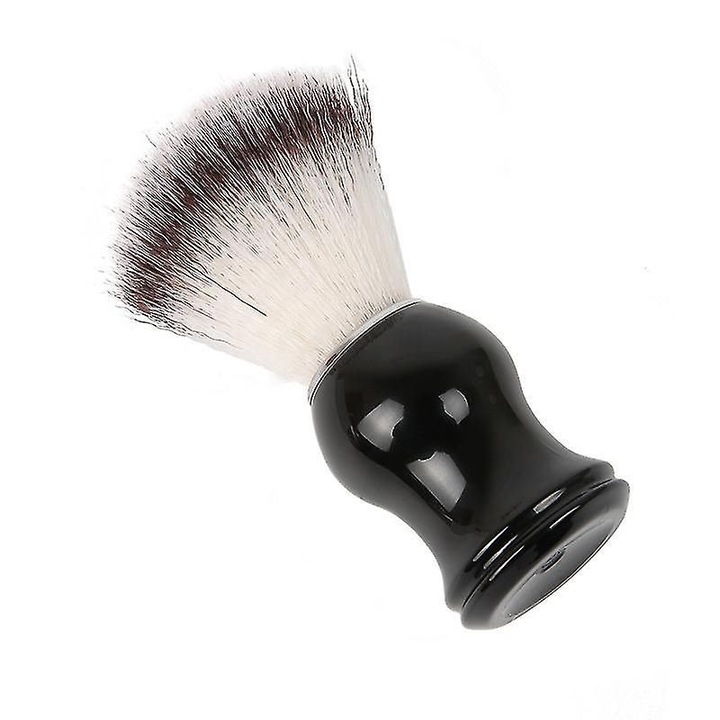 Perie de ras vegana sintetica, negru, 10x4cm