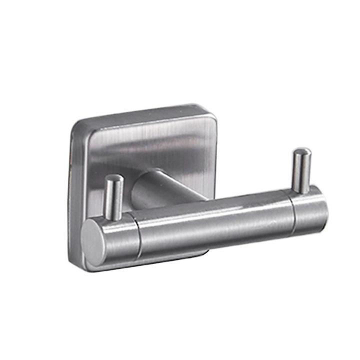 Cuier perete inox 304, carlig simplu, argintiu, 8.5x5.5x5cm