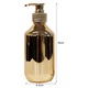 Dozator sapun 300ml, mini, auriu, 16x6.4cm
