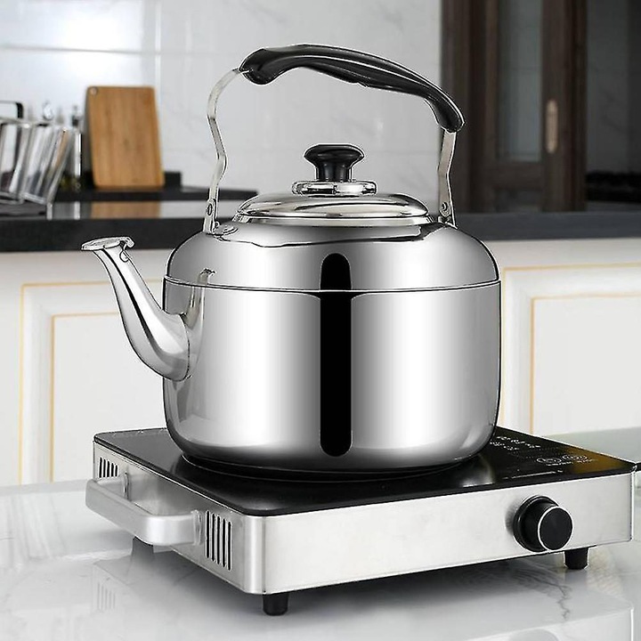 Ceainic inox si bakelit 4L argintiu 26.5x26.5x17cm