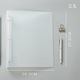 Biblioraft D-ring transparent, capacitate mare, anti-alunecare, 22x28cm