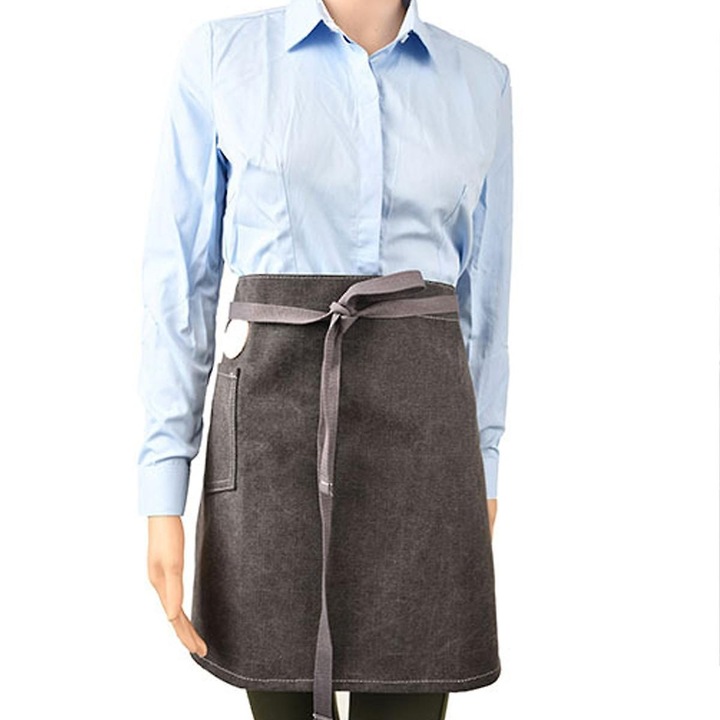 Sort bucatar unisex, bistro, rezistent, impermeabil, maro-gri inchis, 67x43cm