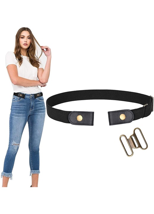 Curea elastica fara catarama pentru femei si barbati, curea elastica pentru talie de pana la 183 cm pentru blugi