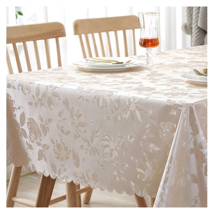Jacquard asztalterítő, folt- és olajálló, 120x120cm, többszínű