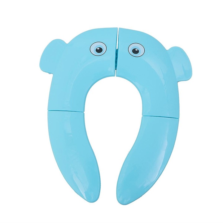 Scaun antrenament copii albastru, pliabil, 36x26x1.5cm