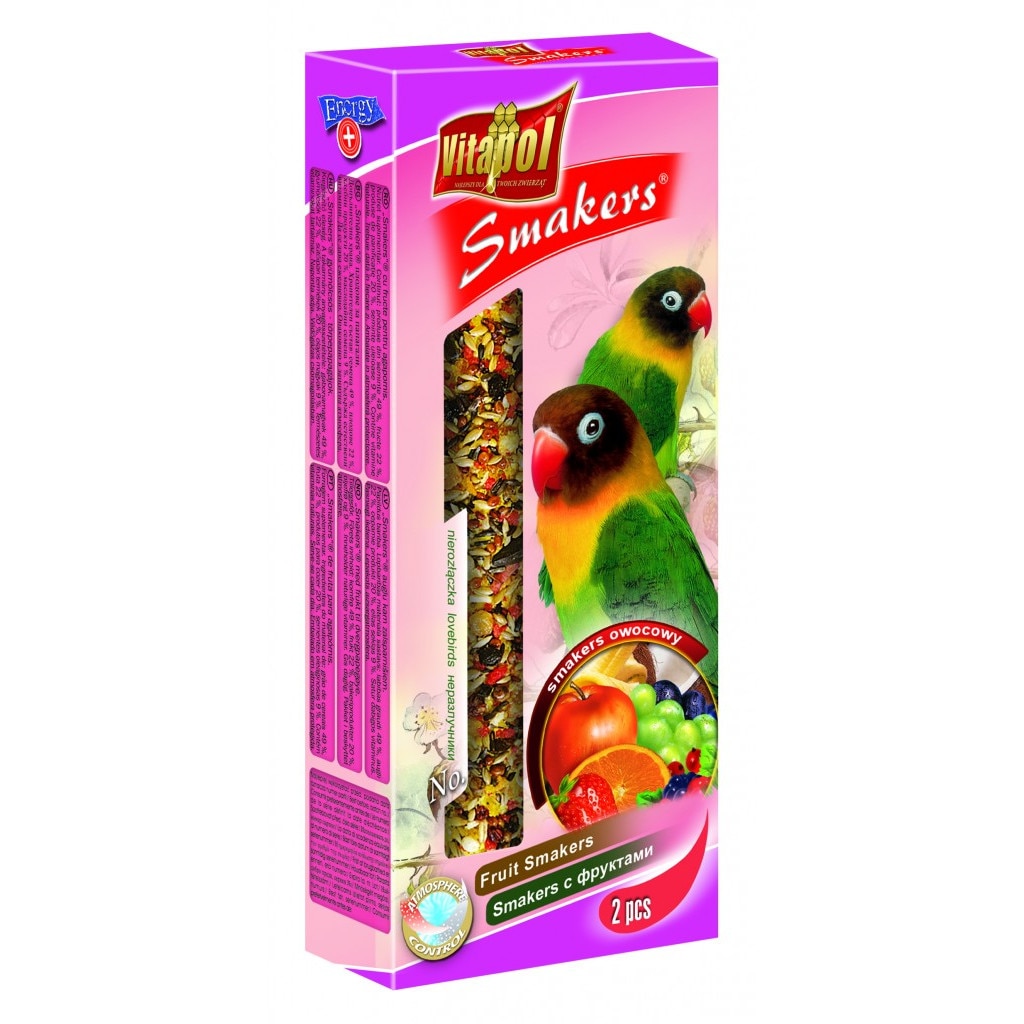Batoane Vitapol pentru agapornis, cu fructe, 90 g