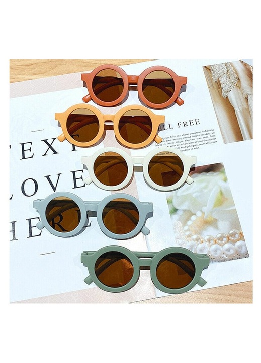 Set 5 ochelari de soare copii flori multicolor 1 inch