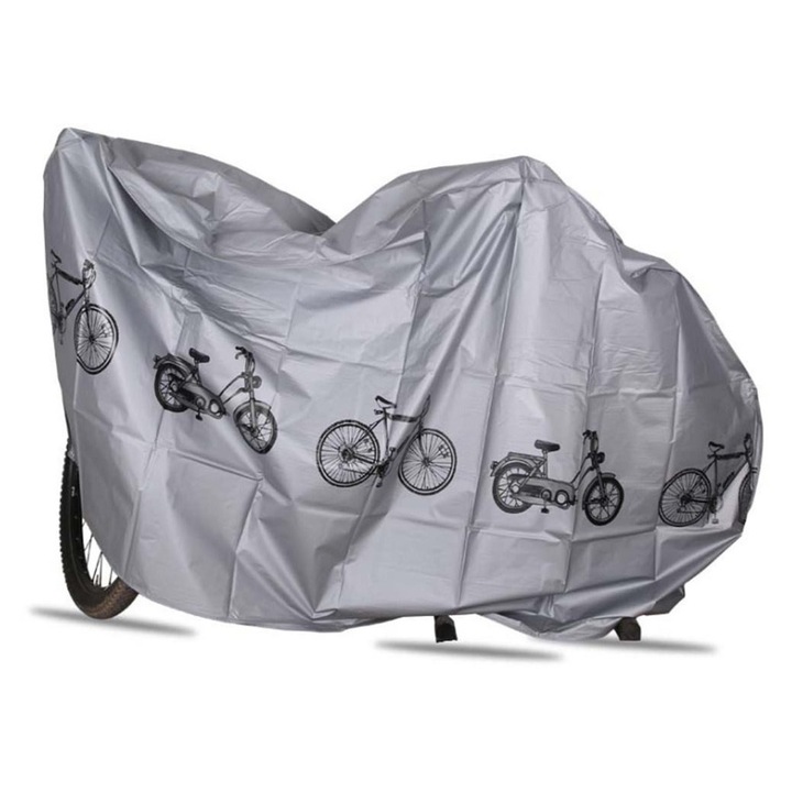 Husa protectie bicicleta impermeabila, rezistenta UV, argintiu, 200x105cm