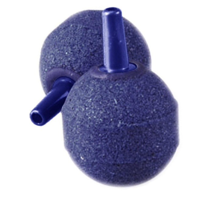 Set 2 pietre aeratoare acvariu albastru 5x2cm