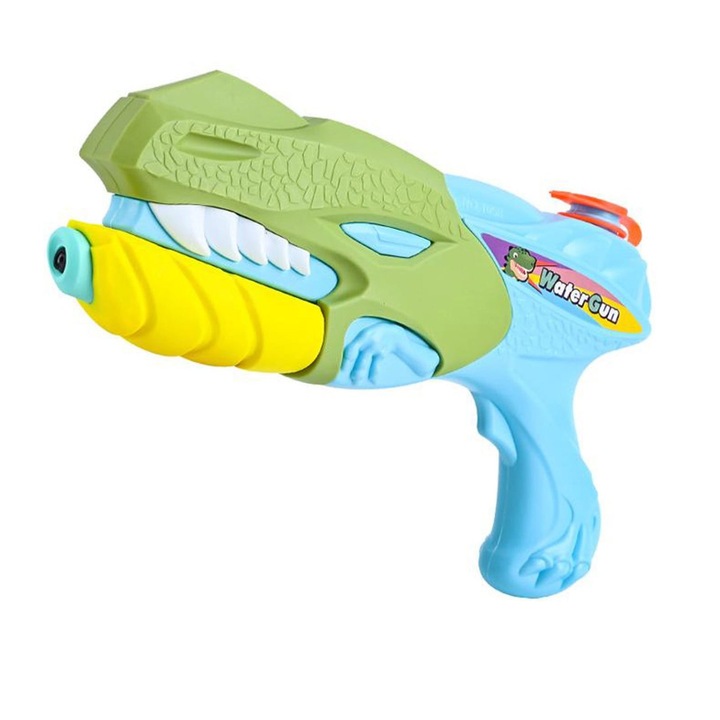 Pistol cu apa dinozaur, jucarie pentru copii, capacitate 450ml, multicolor, 20x10x5cm