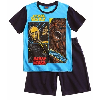 Pijama copii cu maneca scurta Star Wars, Multicolor, 116 CM Pijama copii cu maneca scurta Star Wars, Multicolor, 116 CM