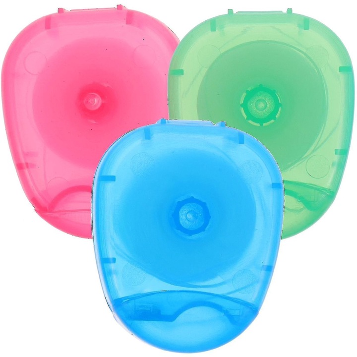 Set 3 ate dentare portabile multicolor 5x4x2cm