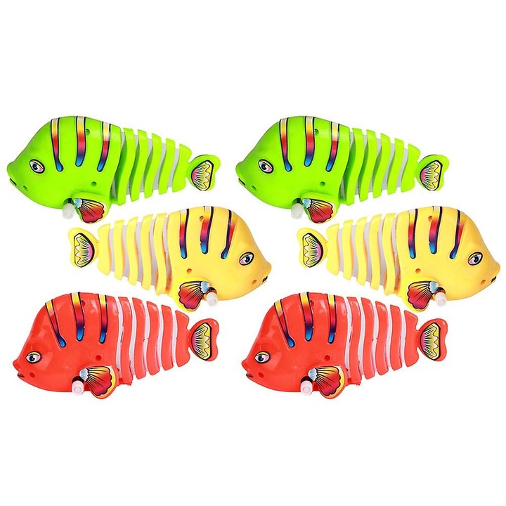 6 db színes fürdőjáték állat 14x6x7cm PVC