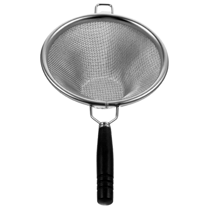 Strecuratoare ceai YANYXR inox maner lemn 14x7x3cm