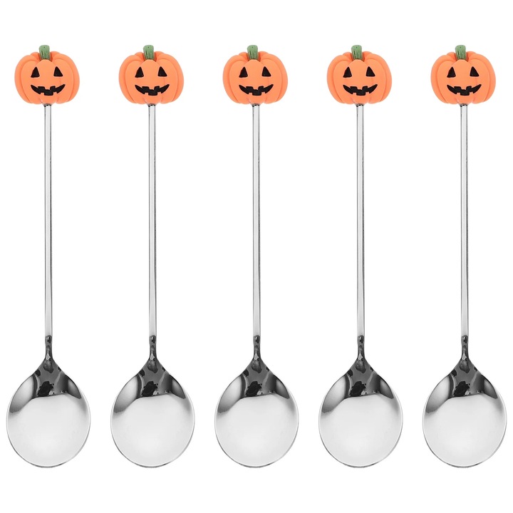 YANYXR Halloween 6 darabos kanálkészlet, rozsdamentes acél, tök, 12.5x2.5x0.5cm