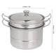 Oala mini aburitoare din otel inoxidabil pentru copii 12.8x8.5cm set 4 piese