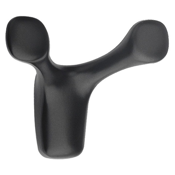 Set cuiere perete zinc negru 7.7x5.6x4.3cm