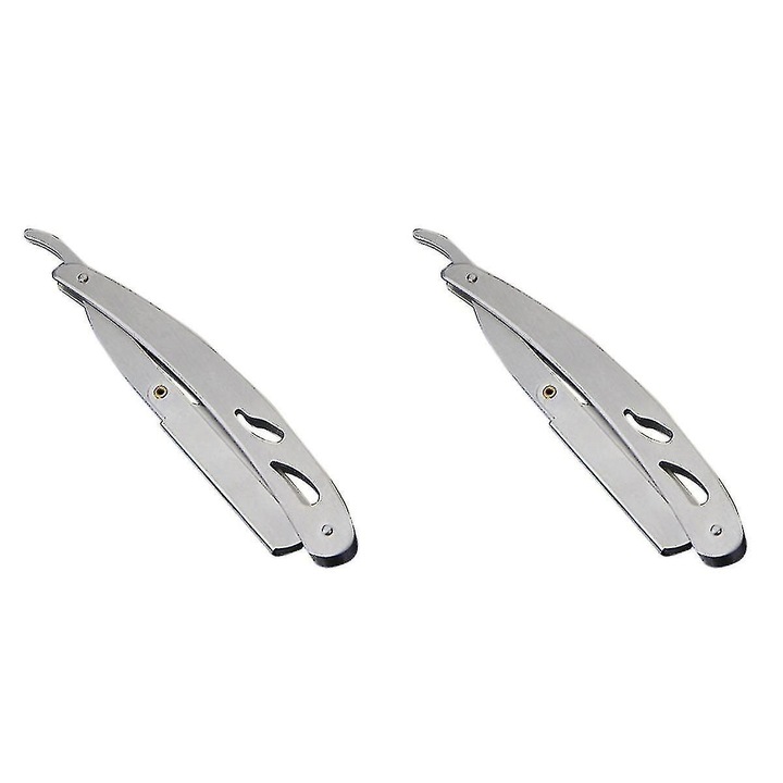 Set 2 suporturi vintage pentru lame de ras, otel inoxidabil, 12x3x0.5cm