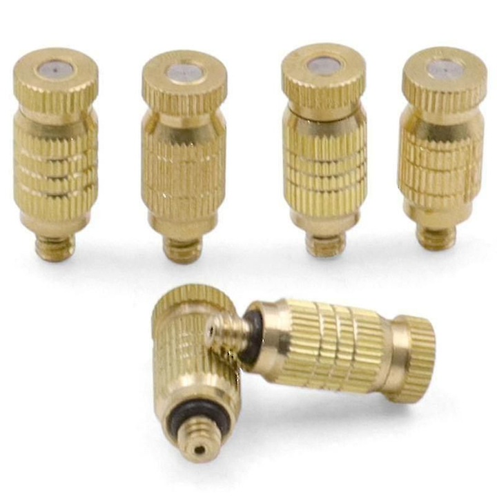 Set 6 duze atomizare alama 0.1-0.5mm pentru irigare 3/16"