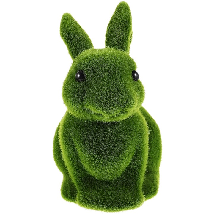 Decoratiune iepure YANYXR verde 19x15x12cm pentru gradina si interior