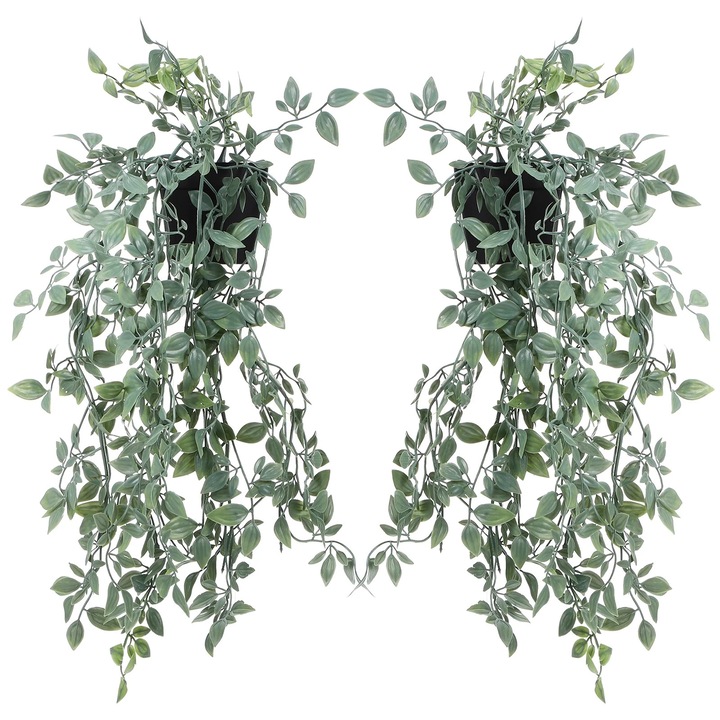 Plante artificiale suspendate YANYXR set 2 buc multicolor 60x8.5x7cm