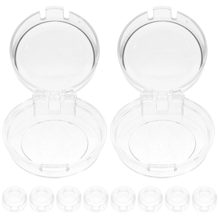 Set 10 capace protectie butoane aragaz YANYXR transparent 6x6x4cm