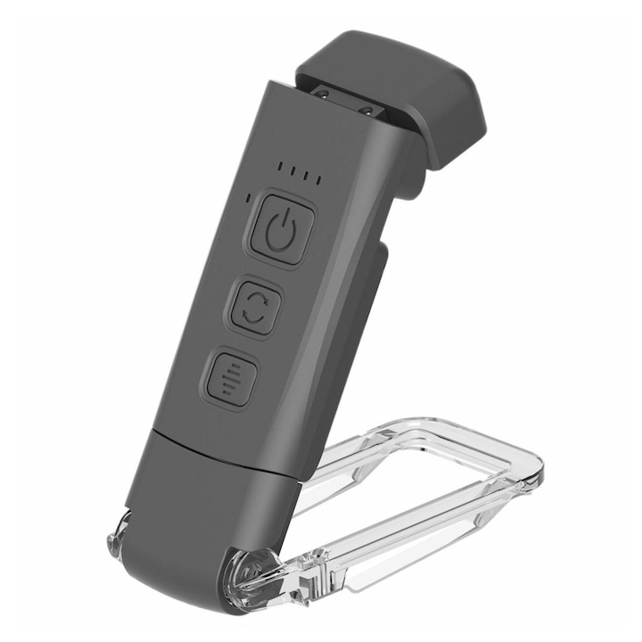 Lampa LED flexibila pentru citit, negru, 3.65x10.5x1.55cm, USB, reincarcabila